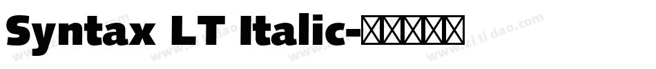 Syntax LT Italic字体转换